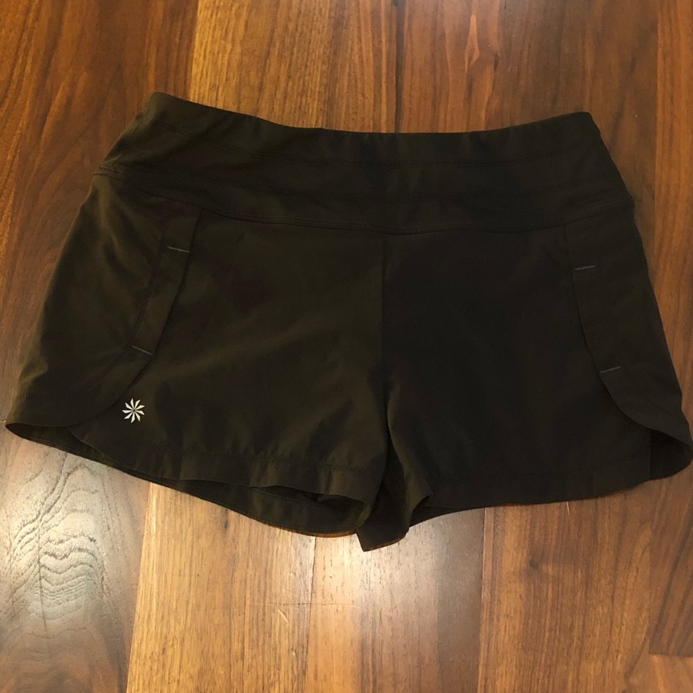Athleta running shorts, black, size 6